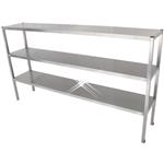 Rvs etagère 3 hoog 1100x300x900 mm