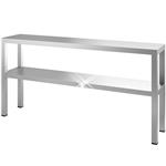 Rvs etagère 2 hoog 1900x250x700 mm