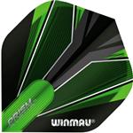 Winmau Prism Alpha Flights Translucent Zwart Groen