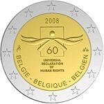 België 2 Euro 2008 60e herdenkingsdag van de Mensenrechten