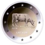 Letland 2 Euro 2016 Bruine Koe