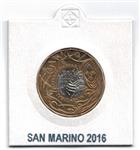San Marino 5 Euro 2016 Barmhartigheid in Munthouder