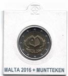 Malta 2 Euro 2016 Love met Muntteken in Munthouder