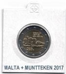 Malta 2 Euro 2017 Hagar Qim met Muntteken in Munthouder