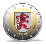 Letland 2 Euro 2017 Kurzeme Gekleurd
