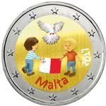 Malta 2 Euro 2017 Vrede Gekleurd