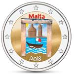 Malta 2 Euro 2018 Cultureel Erfgoed Gekleurd