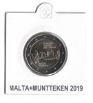 Malta 2 Euro 2019 Ta' Hagrat Tempels Muntteken in Munthoud.