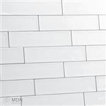 Handvorm tegels 7,5 x 30 cm glans wit-35m²