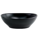 Mat zwarte waskom ovaal keramiek
