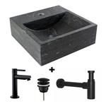 Hardsteen fontein Saniflex Square Black edition