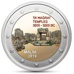 Malta 2 Euro 2019 Ta' Hagrat Tempels Gekleurd