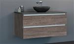 Badkamermeubel met waskom natuursteen 100cm