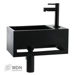 Solid Surface fontein met handdoekrek rechts