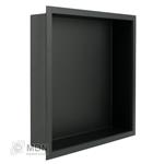 RVS inbouw nis mat zwart 30 x 30 x 7 cm
