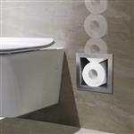 RVS inbouw closetrolhouder voor 6 toiletrollen