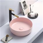 Gekleurde ronde waskom mat roze