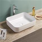 Gekleurde rechte waskom glans wit