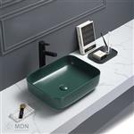 Gekleurde rechte waskom mat Jade groen