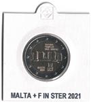 Malta 2 Euro 2021 Tarxien Tempels met F in ster