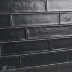 Langwerpige handvorm tegels 7,5 x 30 cm mat zwart-35m²