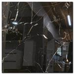 Hoogglans zwart  gepolijste vloertegels met gouden ader 60x60-27.5m²