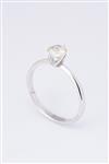 Wit gouden solitair ring met een briljant van 0.74 ct.