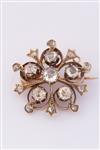Gouden broche hanger met diamanten