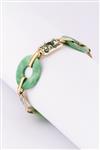 Gouden armband met jade en emaille