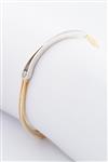 Wit/geel gouden bangle met een briljant