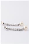 oorhangers met diamanten en cultivé parel