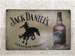 Metalen bord met geschilderde Jack Daniel's items