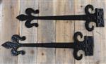 Set van 2 klassieke vleugel-band scharnieren middeleeuwse deurbeslag antiek, kastdeur schanier, raam