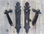 Top deurafwerkingen door deze antieke stijl bruin deurbeslag kamerdeur retro montage Handgrepen set 