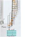 Ruimtebesparend: Spiltrap voor trapgat van 125x65 cm