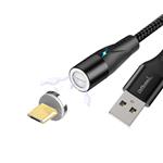 DrPhone Magnetische 360 Micro USB 3A USB-kabel - Snel opladen + Dataoverdracht met LED indicator