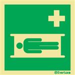 Stretcher pictogram | 10x10 CM | Lichtgevend