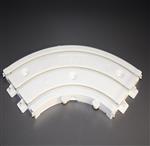 Gordijnrail kunststof hoek 3 rij 90 graden