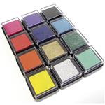 Stempelkussens mini 3x3 cm (12 st.)