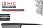 Quartz Hair&Beauty Kapper Carbon Haarkam Toupeerkam - Zwart