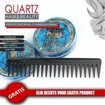 Quartz Hair&Beauty Kapper Carbon Haarkam Zakkam Dik Zwart - Gratis Haarloop