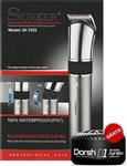 Surker Waterdicht Haar En Baard Oplaadbare Tondeuse SK-7201 - Grijs Met Gratis Dorsh D1 Haarwax