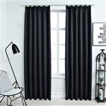 vidaXL Gordijnen verduisterend met haken 2 st 140x175 cm antraciet