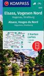 Wandelkaart 2220 Elsass Vogezen Noord Kompass
