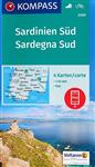 Wandelkaart Fietskaart Sardinie 2499 Sardinië Zuid 4 kaartenset | Kompass