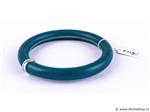 Online Veiling: Ti Sento Leren armband met zilveren rondje