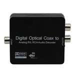 Digital Audio Converter (DAC) Toslink/coax naar RCA + Dolby Digital ondersteuning