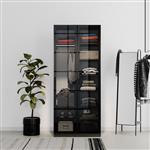 Arwen 2-deurs kledingkast in zwart eiken - Almila