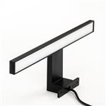 Mat zwarte LED verlichting voor spiegels en spiegelkasten 30cm breed
