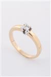 Wit/geel gouden solitair ring met een briljant van ca. 0.19 ct.
